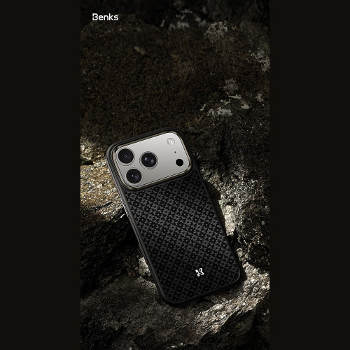 Benks Etui Magnetic Armor Pro Armor Grid Kevlar Metal Frame 600D (C.K.FL.AP.BK.Y070) do Iphone 17 Pro Max czarne
