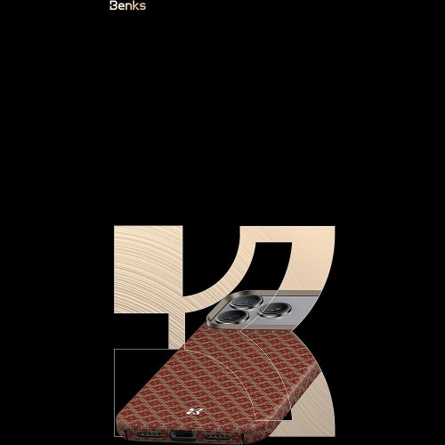 Benks Etui Magnetic Armor Air Armor Grid Kevlar Metal Frame 600D (C.K.FL.AP.OR.0069) do Iphone 17 Pro pomarańczowe