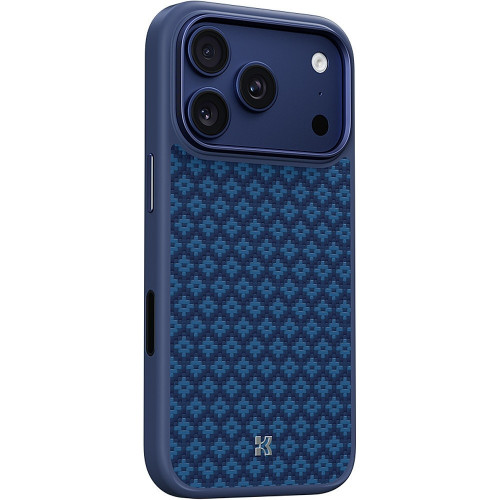 Benks Etui Magnetic Armor Pro Armor Grid Kevlar Metal Frame 600D (C.K.FL.AP.BE.YB69) do Iphone 17 Pro niebieskie
