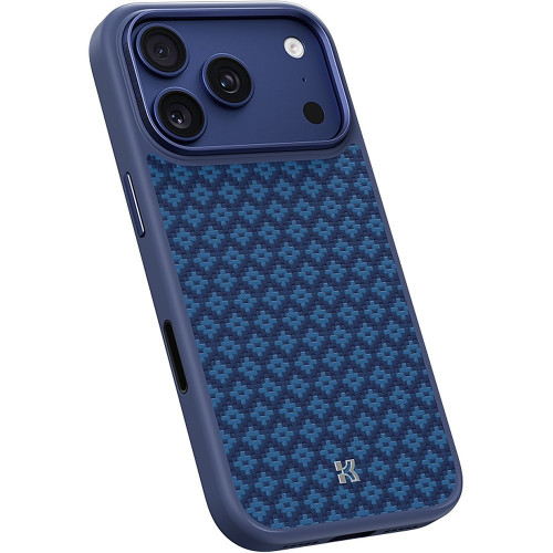 Benks Etui Magnetic Armor Pro Armor Grid Kevlar Metal Frame 600D (C.K.FL.AP.BE.YB69) do Iphone 17 Pro niebieskie