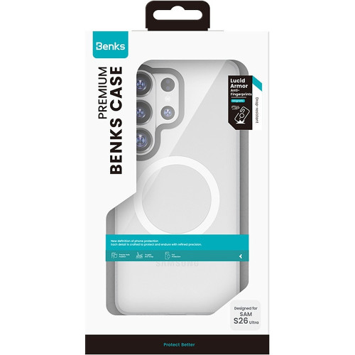 Benks Etui Magnetic Lucid Armor (A050) do Samsung Galaxy S26 Ultra biały