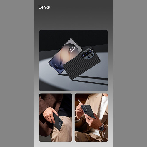 Benks Etui Magnetic Armor Air Kevlar Metal Frame 600D (C.K.FL.SA.BK.J050) do Samsung Galaxy S26 Ultra czarny