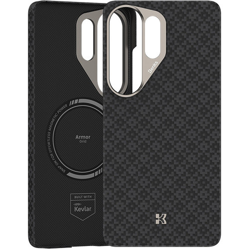 Benks Etui Magnetic Armor Air Armor Grid Kevlar Metal Frame 600D (E050) do Samsung Galaxy S26 Ultra czarne
