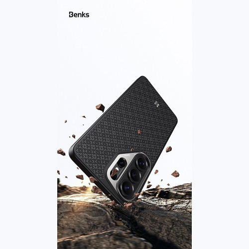 Benks Etui Magnetic Armor Pro Armor Grid Kevlar Metal Frame 600D (C.K.FL.SA.BK.H048) do Samsung Galaxy S26 czarne