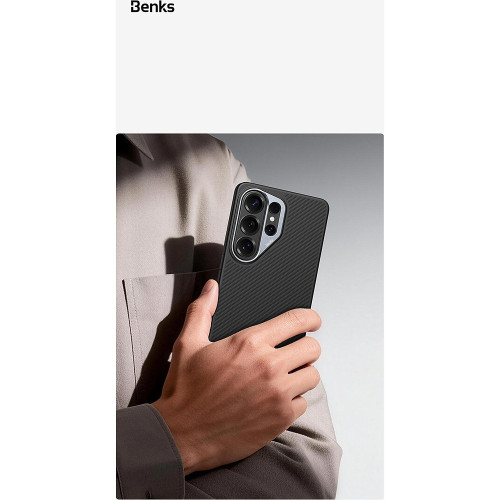 Benks Etui Magnetic Armor Pro Kevlar Metal Frame 600D (G049) do Samsung Galaxy S26 Plus czarny