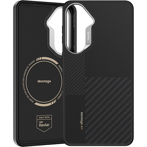 Benks Etui Montage Magnetic Armor Pro Kevlar Metal Frame 600D+1500D (L049) do Samsung Galaxy S26 Plus czarny