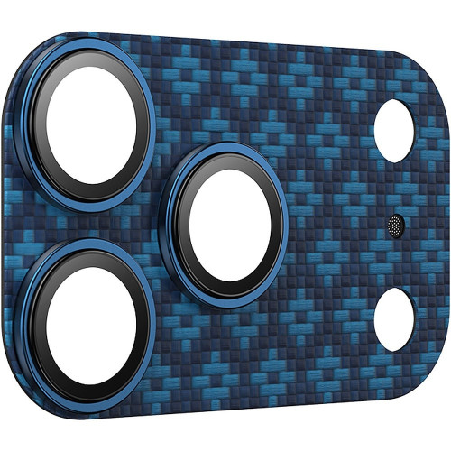 Benks Tempered Glass Armor Warrior Lens (C.M.SX.AP.FL.BE69) for iPhone 17 Pro ArmorGrid blue (island)