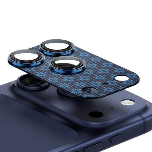Benks Tempered Glass Armor Warrior Lens (BE70) for iPhone 17 Pro Max ArmorGrid blue (island)