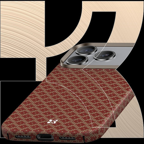 Benks Etui Magnetic Armor Air Armor Grid Kevlar Metal Frame 600D (C.K.FL.AP.GD.H070) do Iphone 17 Pro Max pomarańczowe