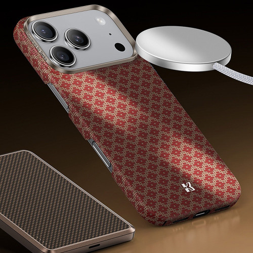 Benks Etui Magnetic Armor Air Armor Grid Kevlar Metal Frame 600D (C.K.FL.AP.GD.H070) do Iphone 17 Pro Max pomarańczowe