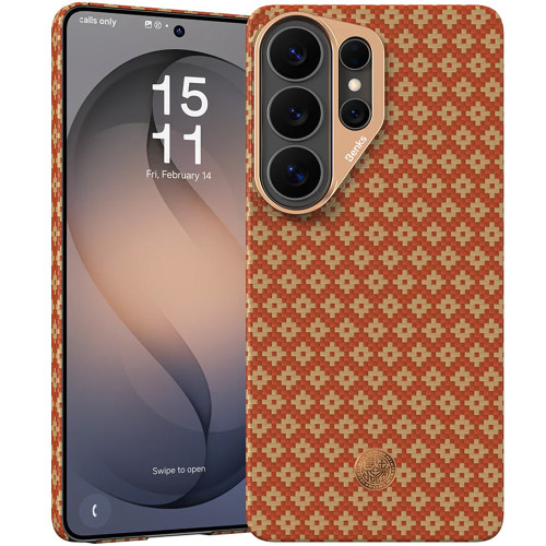 Benks Etui Magnetic Armor Air Armor Grid Kevlar Metal Frame 600D (C.K.FL.SA.GD.A050) do Samsung Galaxy S26 Ultra FORTUNE pomarańczowe