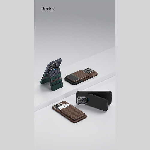 Benks Wallet Stand Magnetic ArmorGo Kevlar Gold
