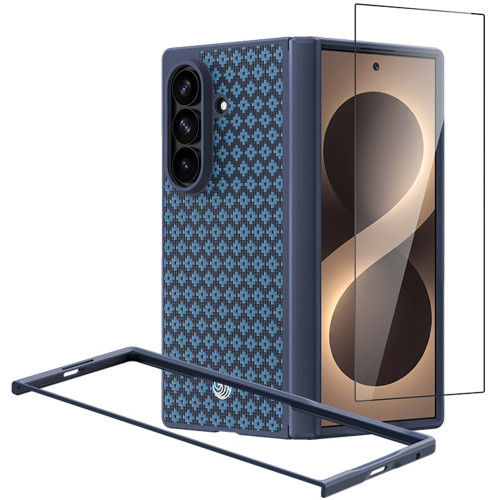 Benks Etui Magnetic Armor Grid Pro Grand Combo (C.K.FL.SA.BE.C051) do Samsung Galaxy Z Fold 8 Ultra niebieski