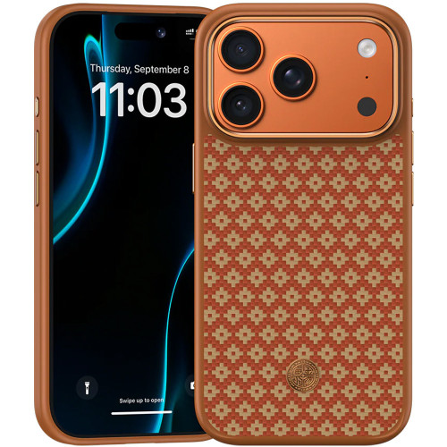 Benks Etui Magnetic Armor Pro Armor Grid Kevlar Metal Frame 600D (C.K.FL.AP.GD.F069) do Iphone 17 Pro pomarańczowe