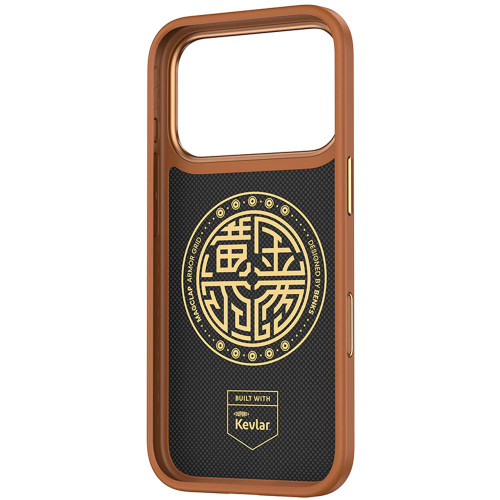 Benks Etui Magnetic Armor Pro Armor Grid Kevlar Metal Frame 600D (C.K.FL.AP.GD.F069) do Iphone 17 Pro pomarańczowe