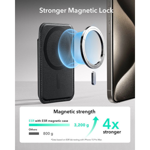 Esr Classic Rfid Magnetic Wallet Magsafe Midnight Black