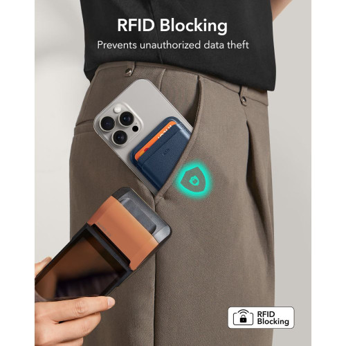 Esr Classic Rfid Magnetic Wallet Magsafe Dark Blue