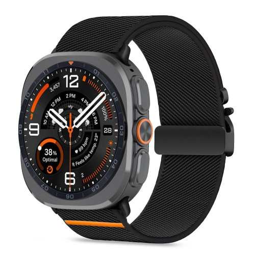 Tech-protect Nylon Clasp Samsung Galaxy Watch Ultra 1 / 2 2024-2026 (47 Mm) Black