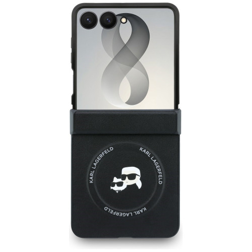 Karl Lagerfeld case for Galaxy Z Flip 8 - pin with Karl Lagerfeld and cat Choupette