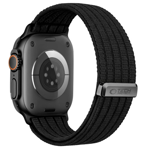 Pasek Tech-Protect Nylon Sport Apple Watch 8 / 9 / 10 / 11 / SE / Ultra 44/45/46/49mm Black
