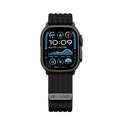 Pasek Tech-Protect Nylon Sport Apple Watch 8 / 9 / 10 / 11 / SE / Ultra 44/45/46/49mm Black