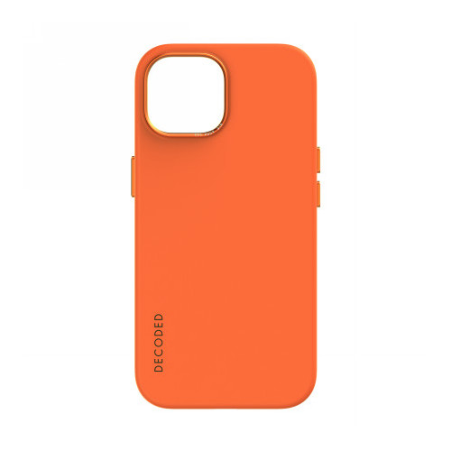 Decoded - silicone protective case for iPhone 15 Plus compatible with MagSafe (apricot)