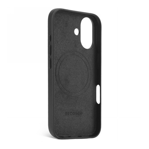 Decoded Leather Backcover - leather protective case for iPhone 16 compatible with MagSafe (black)