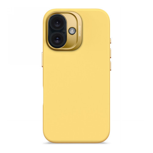 Decoded AntiMicrobial Silicone Backcover - silicone protective case for iPhone 16 compatible with MagSafe (popcorn)