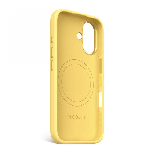 Decoded AntiMicrobial Silicone Backcover - silicone protective case for iPhone 16 compatible with MagSafe (popcorn)