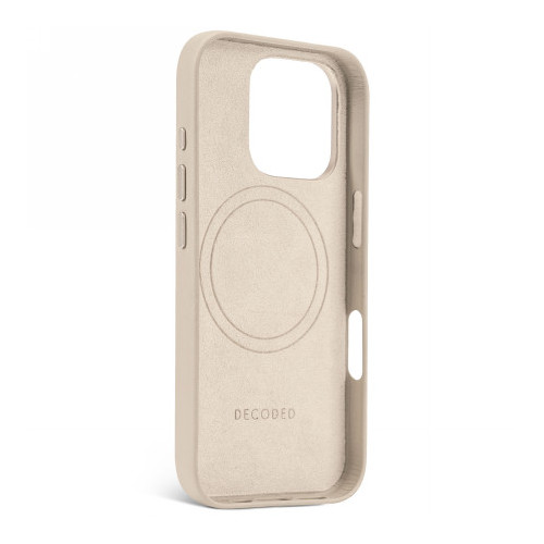 Decoded Leather Backcover - leather protective case for iPhone 16 Pro compatible with MagSafe (clay)