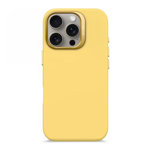 Decoded AntiMicrobial Silicone Backcover - silicone protective case for iPhone 16 Pro compatible with MagSafe (popcorn)