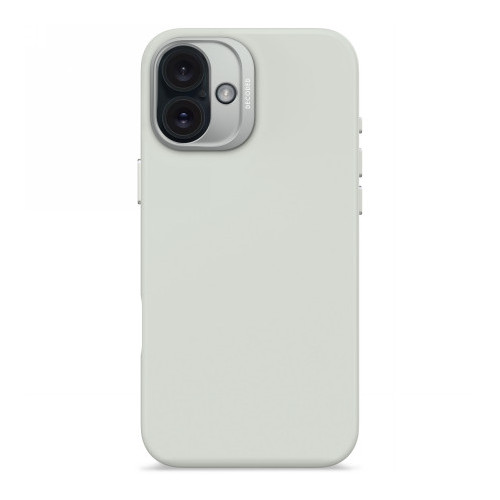 Decoded AntiMicrobial Silicone Backcover - silikonowa obudowa ochronna do iPhone 16 Plus kompatybilna z MagSafe (stone gray)