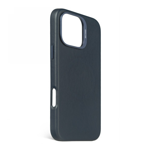 Decoded Leather Backcover - skórzana obudowa ochronna do iPhone 16 Pro Max kompatybilna z MagSafe (navy)