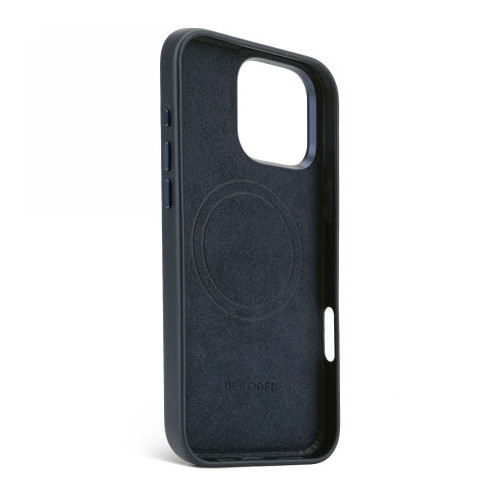 Decoded Leather Backcover - skórzana obudowa ochronna do iPhone 16 Pro Max kompatybilna z MagSafe (navy)