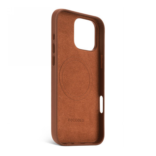 Decoded Leather Backcover - skórzana obudowa ochronna do iPhone 16 Pro Max kompatybilna z MagSafe (tan)