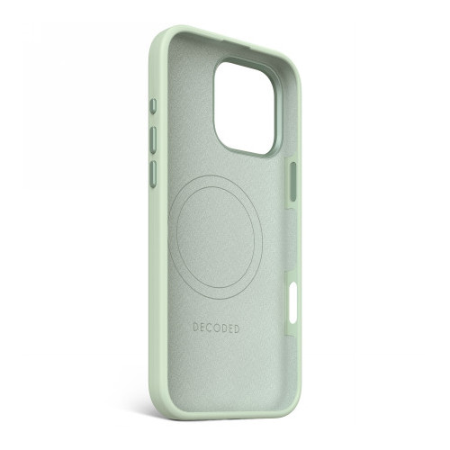 Decoded AntiMicrobial Silicone Stacks Backcover - silikonowa obudowa ochronna do iPhone 16 Pro Max kompatybilna z MagSafe (mist green)
