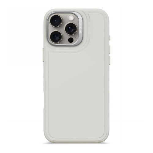 Decoded AntiMicrobial Silicone Stacks Backcover - silikonowa obudowa ochronna do iPhone 16 Pro Max kompatybilna z MagSafe (stone gray)