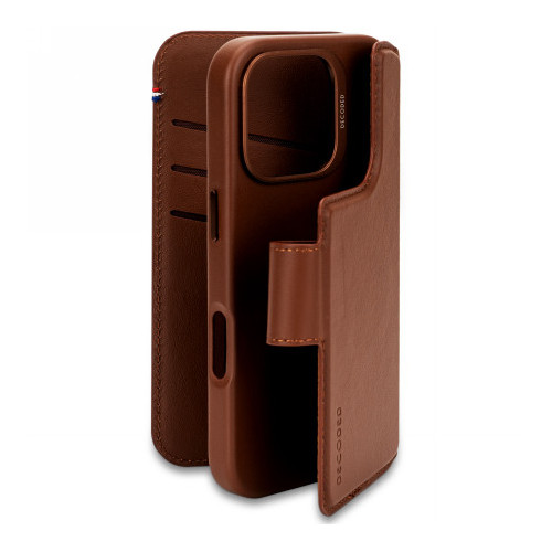 Decoded Leather Detachable Wallet - skórzana obudowa ochronna do iPhone 16 Pro kompatybilna z MagSafe (tan)