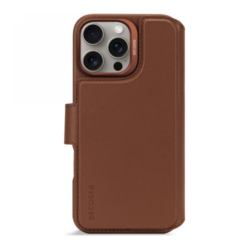 Decoded Leather Detachable Wallet - skórzana obudowa ochronna do iPhone 16 Pro Max kompatybilna z MagSafe (tan)