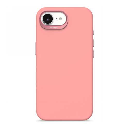 Decoded Silicone Backcover - silicone protective case for iPhone 16e / 17e compatible with MagSafe (bubble gum)