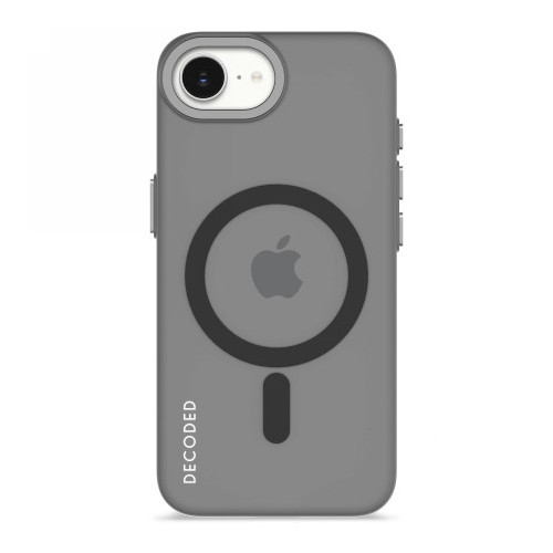 Decoded Silicone Backcover - silicone protective case for iPhone 16e / 17e compatible with MagSafe (frosted black)