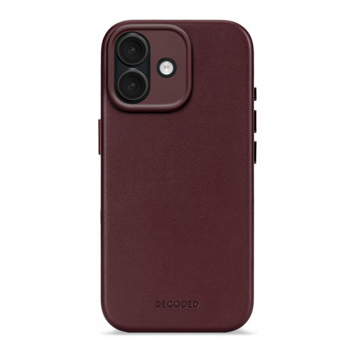 Decoded Leather Backcover - skórzana obudowa ochronna do iPhone 17 kompatybilna z MagSafe (dark ruby)