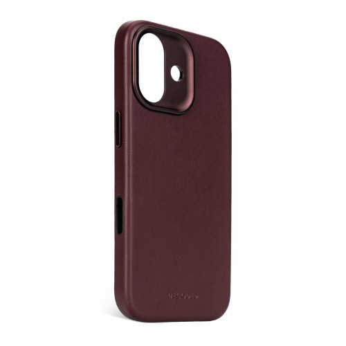 Decoded Leather Backcover - skórzana obudowa ochronna do iPhone 17 kompatybilna z MagSafe (dark ruby)