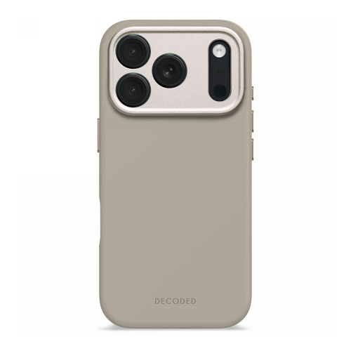 Decoded AntiMicrobial Silicone Backcover - silikonowa obudowa ochronna do iPhone 17 Pro kompatybilna z MagSafe (soft taupe)