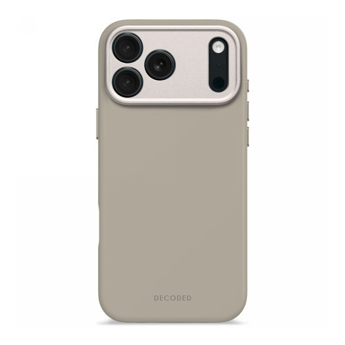 Decoded AntiMicrobial Silicone Backcover - silicone protective case for iPhone 17 Pro Max compatible with MagSafe (soft taupe)