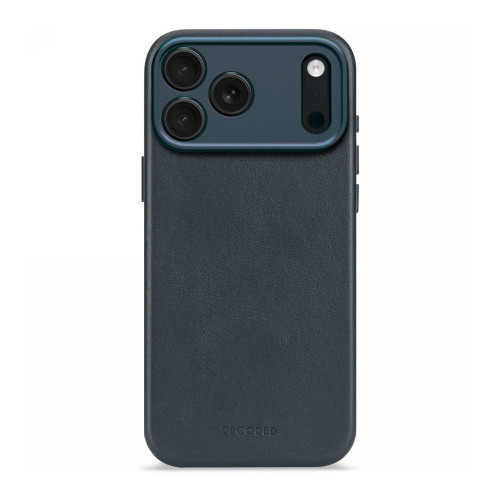 Decoded Leather Backcover - leather protective case for iPhone 17 Pro Max compatible with MagSafe (navy shadow)
