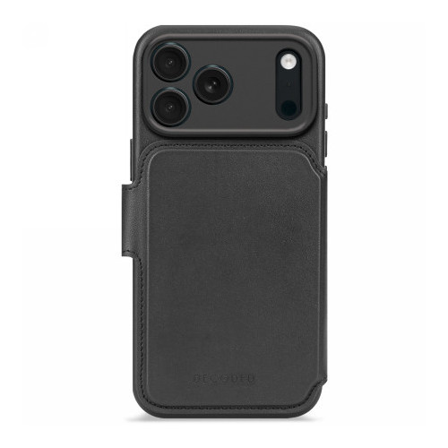 Decoded Leather Detachable Wallet - skórzana obudowa ochronna do iPhone 17 Pro Max kompatybilna z MagSafe (black)