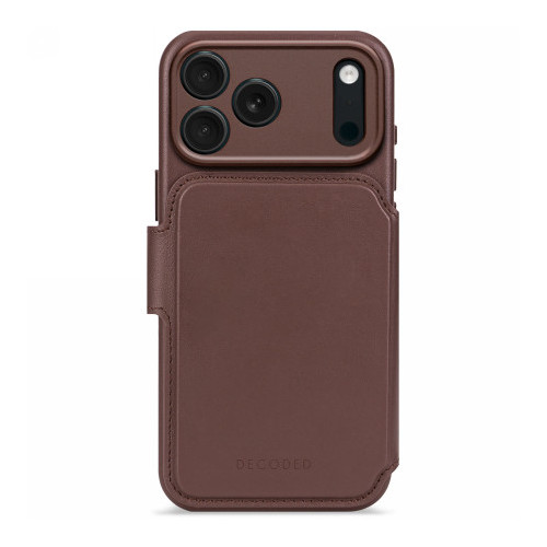 Decoded Leather Detachable Wallet - kožené ochranné pouzdro pro iPhone 17 Pro Max kompatibilní s MagSafe (čokoládově hnědá)