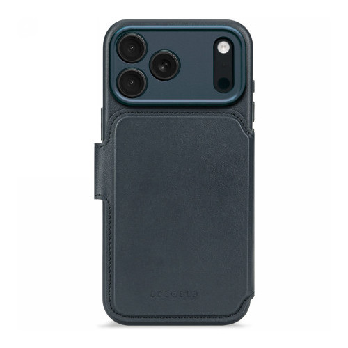 Decoded Leather Detachable Wallet - skórzana obudowa ochronna do iPhone 17 Pro Max kompatybilna z MagSafe (navy shadow)