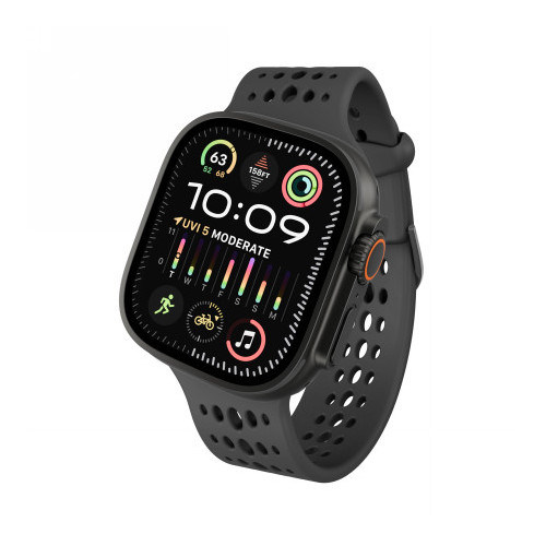 Decoded Silicone Ares O Band - silikonowy pasek do Apple Watch 44/45/46/49mm/ Ultra 1&2 (black)